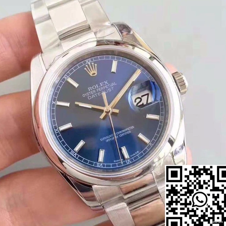 Datejust Dial Rolex Factory 116200 AR 36MM Blue 0108